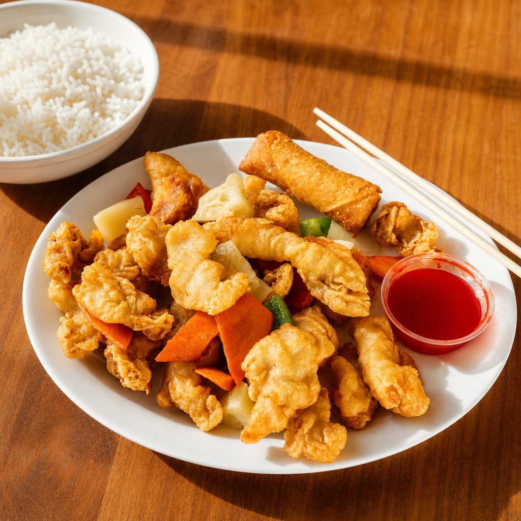 SWEET & SOUR CHICKEN.