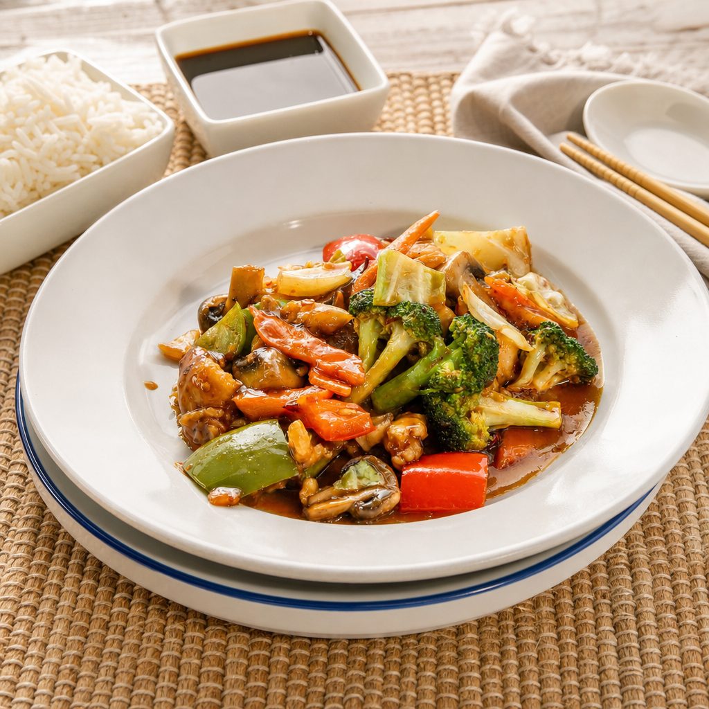 L-CHICKEN with GARLIC SAUCE.