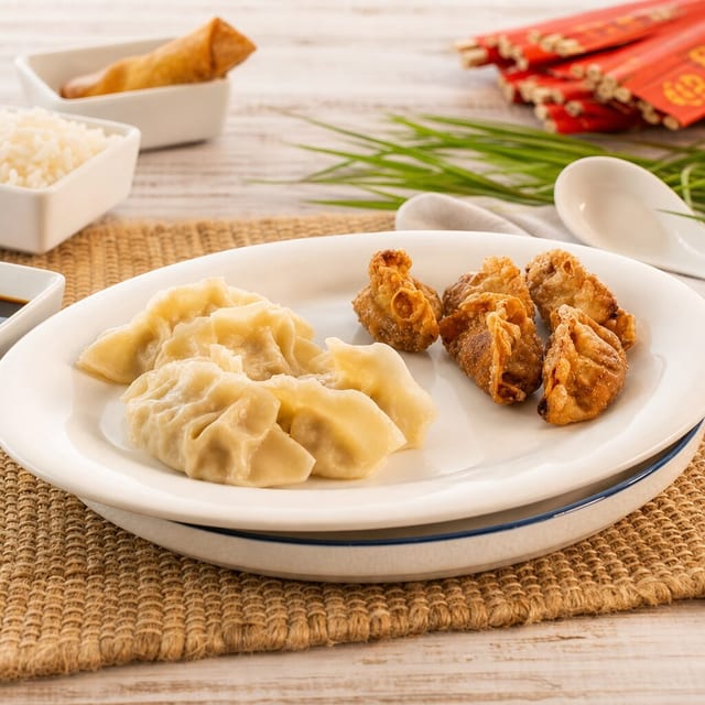 DUMPLINGS FRIED (5)/ STEAMED (5).