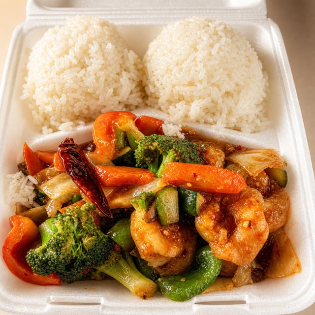 SHRIMP WITH GARLIC SAUCE.