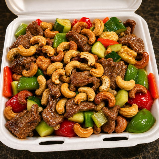 CASHEW BEEF.