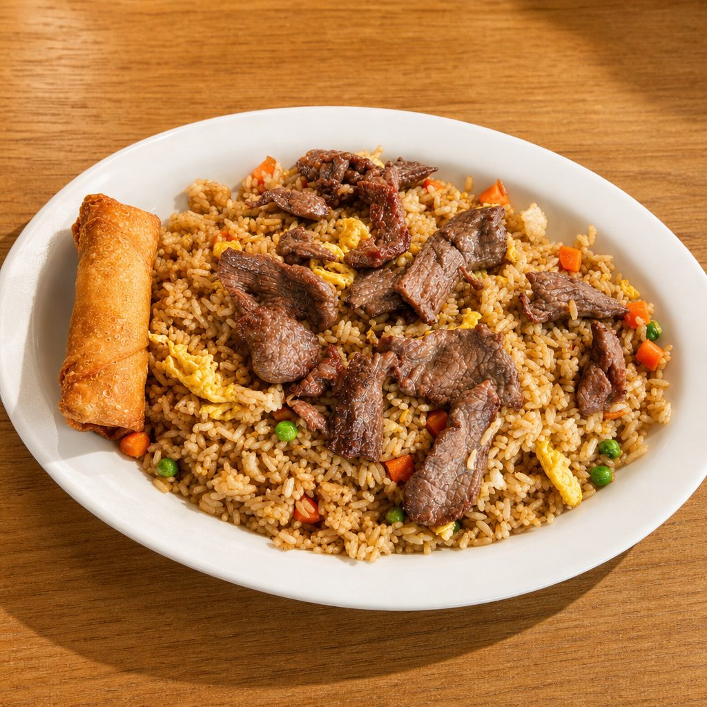 BEEF FRIED RICE.