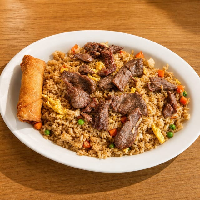 BEEF FRIED RICE.