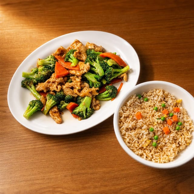 CHICKEN WITH BROCCOLI.