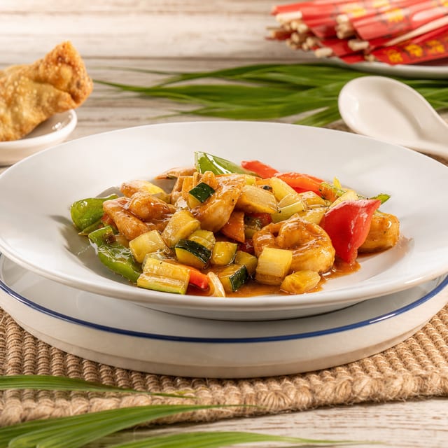 ALMOND SHRIMP.