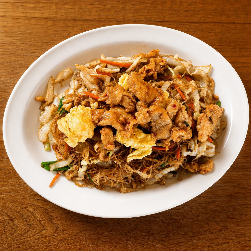 CHICKEN RICE NOODLES.